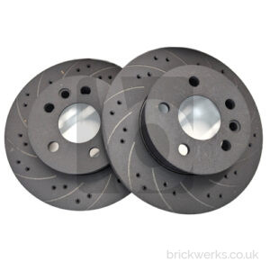 Brake Disc Set – T4 / Front / »’96 / 15″ / Solid / Black Diamond