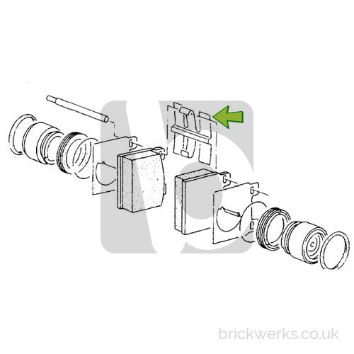 Brake Pad Spreader Spring - T3 / Early / Girling - Image 2
