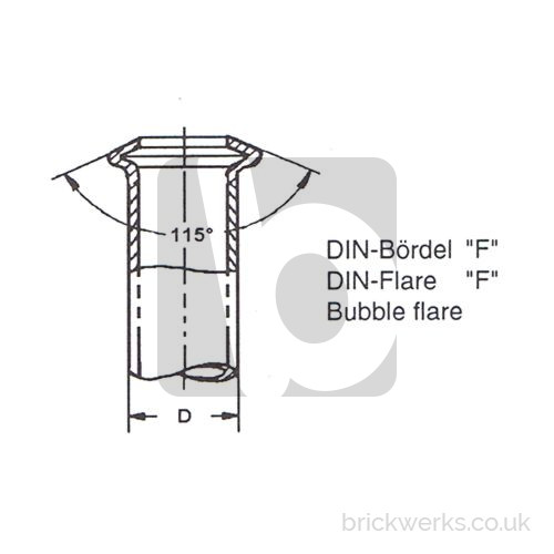 Brake Pipe Fitting - 4.75mm Tube / M10x1.0 / Male / F Flare - Image 3