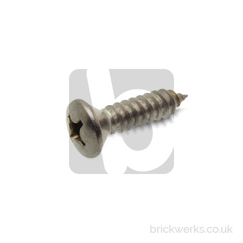Self Tapping Screw - 3.5 x 16 / Philips / Countersunk / Raised Head / A2