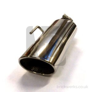 Tailpipe Single Oval – T4 Polished Stainless RH