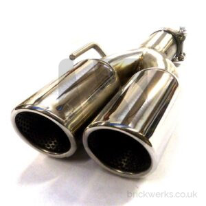 Tailpipe Twin Round – T4 Polished Stainless RH