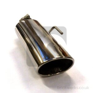 Tailpipe Single Oval – T4 Polished Stainless LH