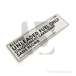 Sticker – T3 / Fuel / Unleaded Fuel Only / Large