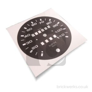 Speedometer Sticker – T3 / 2WD / KMH > MPH / With Trip Counter