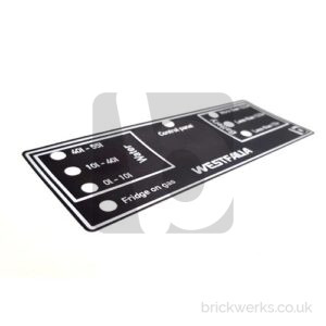 Sticker – T3 / Westfalia / Control Panel / 1 Switch Black