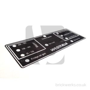 Sticker – T3 / Westfalia / Control Panel / 2 Switch Black