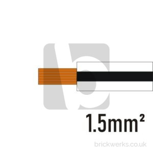 Electrical Cable – 1.5mm² | White / Black | Per M