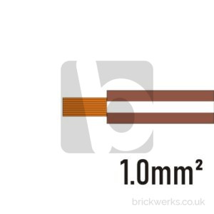 Electrical Cable – 1.0mm² | Brown / White | Per M