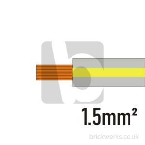 Electrical Cable – 1.5mm² | Grey / Yellow | Per M