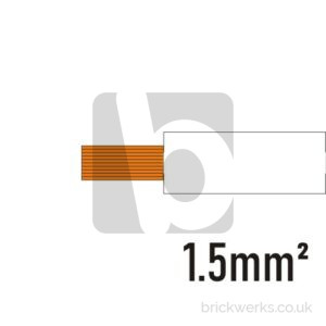Electrical Cable – 1.5mm² | White | Per M