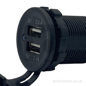 Dual USB Charger Socket – 12v / 2 x 2.4amp