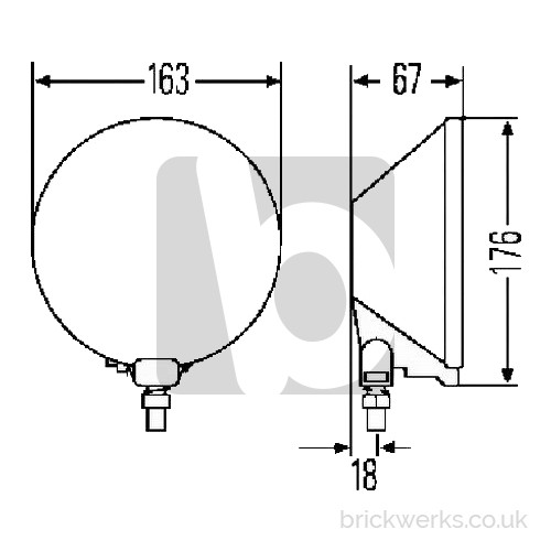Spot lamp - Hella Comet 500 / 12v / 163mm (6.5") - Image 3
